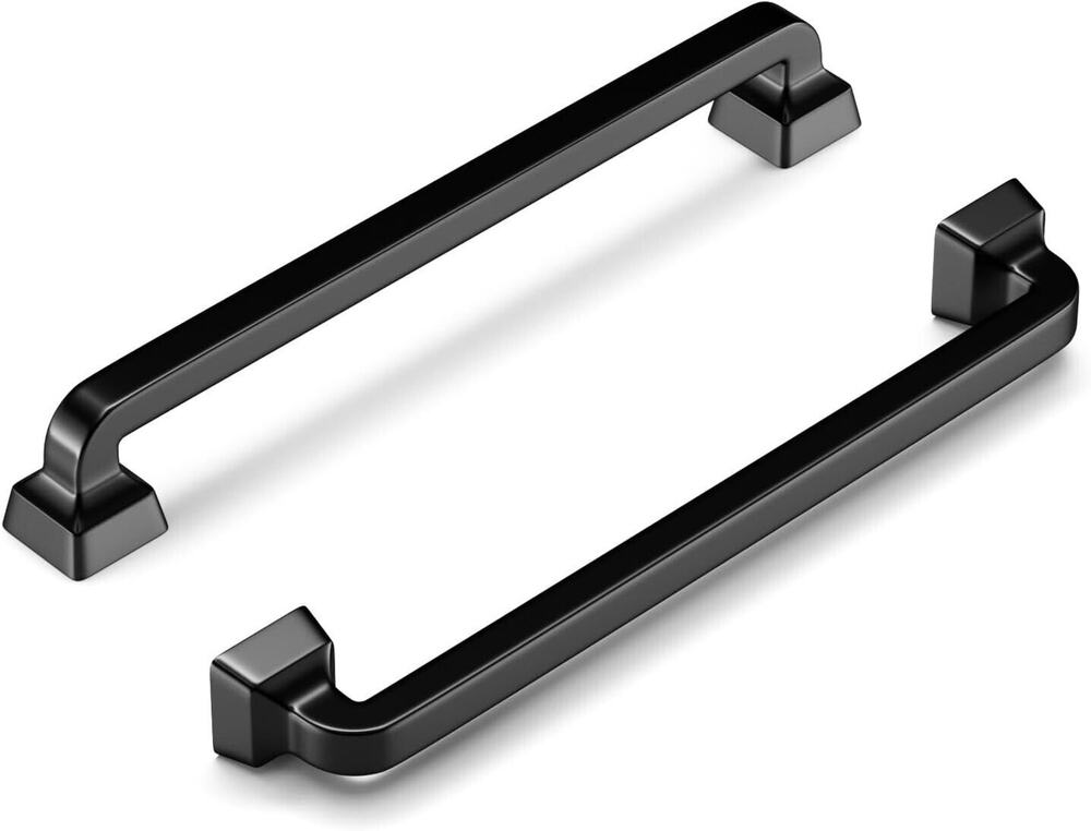 6 Pack Black 6 1/4" Cabinet Handles Pulls Goldenwarm -012509